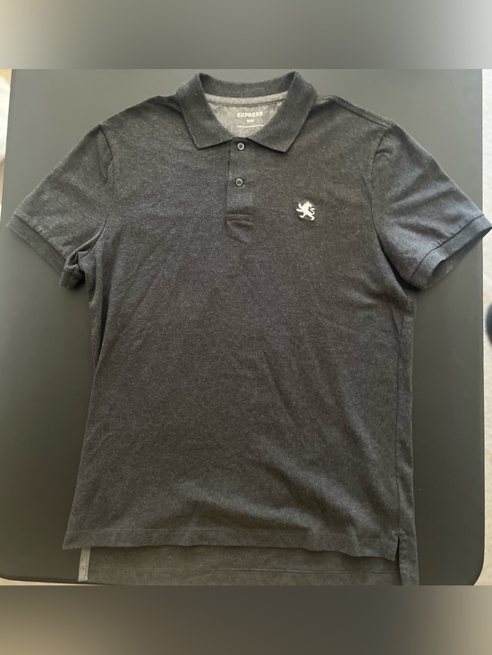 Express Other - Express Men’s Charcoal Polo with Embroidered Lion